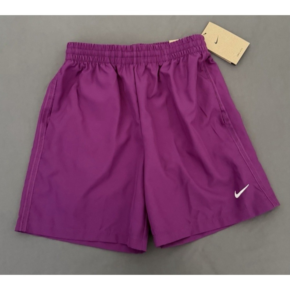Nike Dri-FIT Shorts Kids Girls Size Medium Purple Athletic Standard Fit NEW!